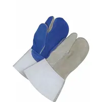 Welding Mitts: Straight Thumb, Gauntlet Cuff, Premium, Gray Cowhide, One Size Glove Size, 1 PR (MPN 64-9-666B-1-7)