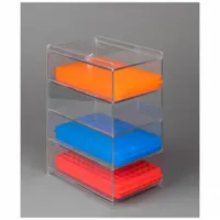Microtube Rack: 5 3/8 in Overall Wd, 11 in Overall Ht, 8 1/8 in Overall Lg, PETG, Clear, Benchtop (MPN 5LGMICRO)