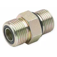 Steel O-ring face seal compression fitting from the Seal-Lok series. Thread size 9/16-18. Used to connect tubing to threaded ports in hydraulic and fluid-power systems, providing a leak-resistant seal