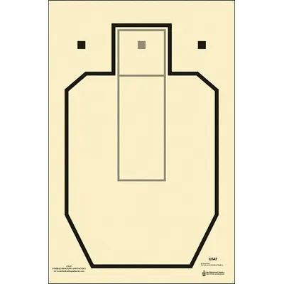 ACTION TARGET CSAT-100 Silhouette Target, 35 in Ht x 23 in Wd, 100 Pack - Silhouette Targets
