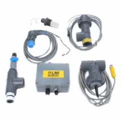 This cable assembly is designed for use in chemical metering pump systems, providing electrical connections for signal and power transmission. It supports standard voltage and signal connections in industrial fluid handling applications.