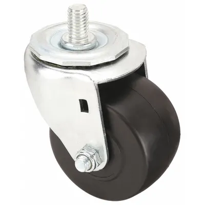 OEM Stem Caster: 3 in Wheel Dia - NSF-Listed Sanitary Threaded Stem Casters