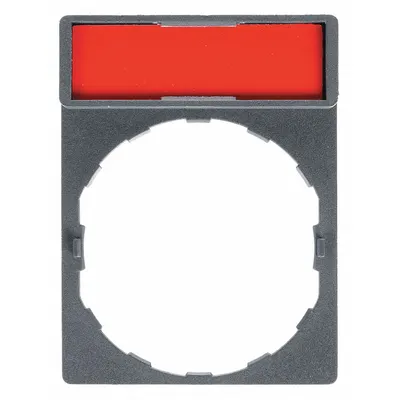 SCHNEIDER Legend Plate: 22 mm Panel Mounting Size, Rectangular - Push-Button Rings & Plates