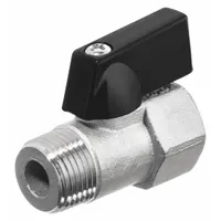 USA INDUSTRIALS Manual Two-Way Ball Valve: 3/8 in, 304 Stainless Steel, Straight Valve Body, Wedge (MPN ZUSA-VLV-65)