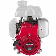 The HONDA GX100RT-KRG is a small industrial engine from the GX100 Series, delivering 2.8 hp (4.2 lb-ft gross torque). It features a manual choke, remote throttle, recoil start, and a muffler. The 16.8 mm keyed shaft is designed for powering equipment such as pressure washers, generators, and pumps.