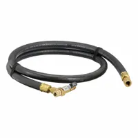 JB INDUSTRIES Hose Set: 5 ft Lg, 0° Angle, Black, Rubber/Kevlar®, Single Hose, Shut-Off Valve (MPN VL-100)