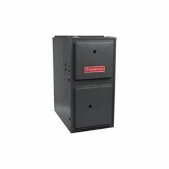 This high-efficiency 96% AFUE whole-house gas furnace provides 40,000 BtuH heating capacity input and 1,200 cfm air flow. Designed for upflow installations, it measures 34-1/2 in x 14 in x 29 in and is California Low NOx compliant. Suitable for residential heating applications requiring energy-efficient warmth.