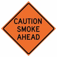 Roll Up Traffic Sign: 36 in x 36 in Nominal Sign Size, Polyester/PVC, 0.015 in, Not Retroreflective (MPN 669-C/36-MO-CSA)