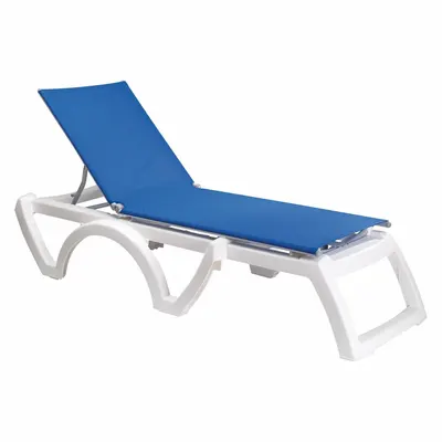 GROSFILLEX Lounge Chair, Polyester Fabric, White, 14 in Seat Height - Lounge Chairs