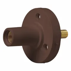Female receptacle from Series 15 rated 150 A. Features straight taper nose mating configuration and threaded stud termination for secure high-current connections. Suitable for industrial power distribution applications requiring permanent wiring.