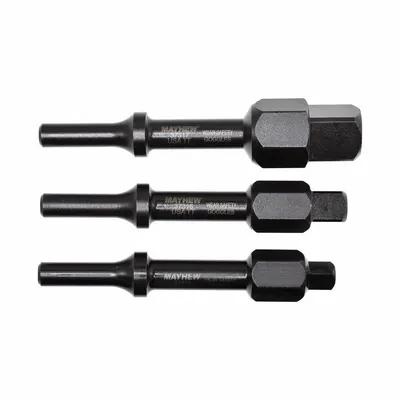 MAYHEW Bolt Breaker Set: 0.401 in Shank Size, Round, Square - Chisel Sets for Air Hammers