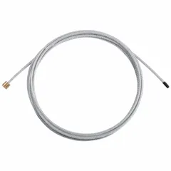 This lockout cable only is made of steel with a clear polyvinyl chloride finish, providing chemical resistance. The 8 ft cable is used to isolate energy sources during lockout/tagout procedures, securing multiple lockout points in industrial environments.