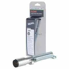This plastic dust cover is designed to protect 6-way trailer electrical connectors from dirt, moisture, and debris when not in use. It helps maintain clean contacts for reliable lighting and brake system connections. Suitable for fleet and vehicle maintenance applications.