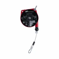 This tool balancer suspends and counterbalances handheld tools weighing 0.90 to 2.00 lb, reducing operator fatigue in assembly, manufacturing, and maintenance tasks. It features a 5.2 ft cable length, aluminum construction, and a suspension shackle for secure overhead mounting.