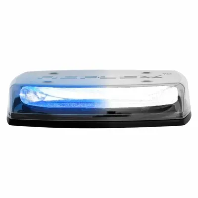 CODE 3 Mini Light Bar: Emergency Vehicle Mini Light Bar, Blue/White, 40.8 W Watt - Emergency Vehicle Mini Light Bars