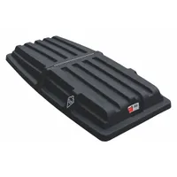 TOUGH GUY Hinged Truck Lid: 60 in L 28 in W 7 7/8 in H, Fits 13.6 cu ft, 0.5 cu yd, Black, MDPE (MPN 21VK32)