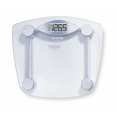TAYLOR Bathroom Scale: Digital, kg/lb, 14 1/4 in Weighing Surface Wd - Bathroom Scales