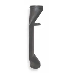 This black polyethylene saddle vent has an 8 in outlet diameter and a 3 5/8 ft length. It is constructed with conductive material to prevent static buildup and includes an Ohm test. Designed for use with a conductive fan or blower, it is suitable for ventilating hazardous environments where flammable vapors or combustible dusts may be present.