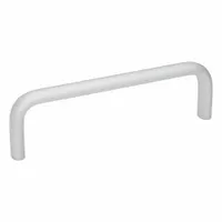 This load-rated standard U pull handle is made of silver aluminum with threaded M5 mounting holes. It features a 4.72 in mounting hole center-to-center spacing. Suitable for use on industrial enclosures, cabinets, and machinery doors where a secure grip is required for opening and closing panels