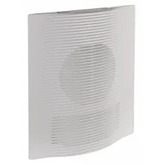 Large recessed electric wall heater with programmable 5-2 thermostat. Operates on 208V AC single-phase power with selectable wattage output of 1800 W or 4800 W. White grille. Rough-in dimensions 18-3/16 in H x 14-1/4 in W x 3-7/8 in D. Suitable for supplemental heating in commercial or residential spaces.