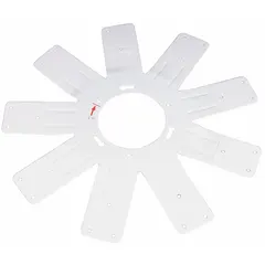 This blade wheel is a replacement component for HVACR fans, filters, and ventilation systems. It is used in direct-drive or belt-driven air-moving applications to maintain airflow in heating, cooling, or exhaust setups.