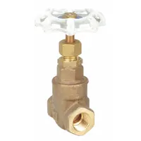 MILWAUKEE VALVE Gate Valve: 1 1/4 in, Bronze, Non-Rising, FNPT x FNPT, 300 psi CWP, Wheel (MPN UP105 1-1/4)