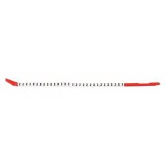 Clip-on wire marker with legend '2' for identifying wires and cables in industrial control panels and electrical installations. Black on white nylon labels rated for -30°F to 251°F. Supplied as a 10-pack containing 300 labels total.