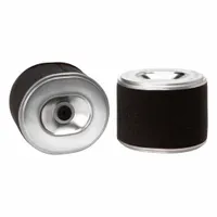 Engine air filter with round-oval shape and axial seal. 5 in outside diameter at bottom. Interchanges with Baldwin PA4552. Compatible with Sdmo vehicles. Used in engine air intake systems to remove airborne contaminants