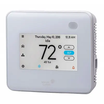 JOHNSON CONTROLS Low Voltage Thermostat: Heat and Cool, White, B1/B2/COS/R/Sensor - Commercial Thermostats