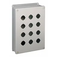 HOFFMAN Push Button Enclosure: 22mm, 2 Holes, 304 Stainless Steel, NEMA 4X (MPN E2PBGSS)