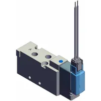Solenoid Air Control Valve: Five-Way / Two-Position, SYJ5000, Single Solenoid, 24V DC, Plug-In (MPN SYJ5120-5MZ-M5)