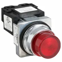 SIEMENS Pilot Light: 30 mm Panel Mounting Size, Red, LED, 120 V AC/DC Max Volt Rating (Supply) (MPN 52PL4E2XB)