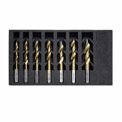 HOLEMAKER TECHNOLOGY Drill Bit Set: 7 Pc, 6 mm to 12 mm, 135° TurboTip Point - VersaDrive TurboTip Impact Drill Bit Sets