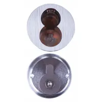 Full Size Interchangeable Core Cylinder (FSIC) with 6 pins, uncombinated, in chrome finish. Used in commercial access-control systems to enable quick rekeying without removing the housing