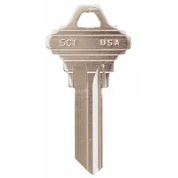 Key Blank: Compatible with Schlage Locks, Key ID # 1145, 5 Pins, Brass (MPN SC1-NP)