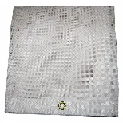 MAURITZON Mesh Tarp, 11.5 ft x 13.58 ft, White, PVC Coated Vinyl, 10 oz/sq yd - Mesh Tarps