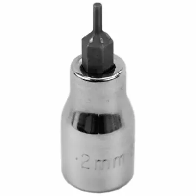 SK PROFESSIONAL TOOLS Socket Bit: 3/8 in Drive Size, Hex Tip, 2 mm Tip Size, 3 in Overall Lg - Hex Bit Sockets