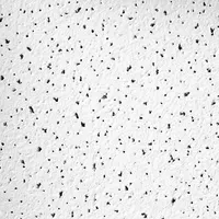 Mineral fiber ceiling tile, white, 24 in x 48 in, square lay-in edge for 15/16 in grid, 8-pack. Mildew resistant with high light reflectance (83% or more) and high recycled content (50% or more). Suitable for music rooms and other acoustically sensitive commercial spaces