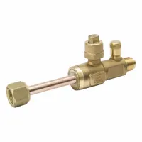 MUELLER Refrigerant Ball Valve: 4 Cv, 3/8 in Female Swivel Right-Hand, Access Port, No Relief Port (MPN A 18946)