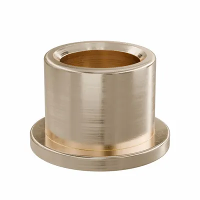 OILITE Flanged Sleeve Bearing: Bronze, SAE 841, 5/16 in Bore, 7/16 in OD, 3/8 in Lg - Lubricated General Purpose Metallic Flanged Sleeve Bearings