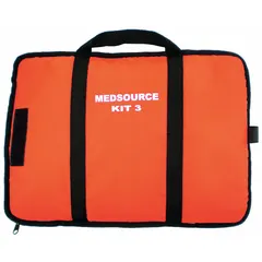 This blood pressure kit includes a child-sized nylon cuff with a 13-inch tube and a palm aneroid gauge. Designed for arm placement on pediatric patients, the cuff is reusable and available in orange. Suitable for non-invasive blood pressure measurement in clinical settings.