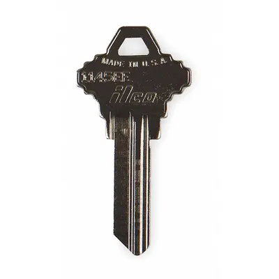 KABA ILCO Key Blank: Compatible with Schlage Locks, Key ID # 1145EF, 5 Pins, Brass - Door Lock Key Blanks