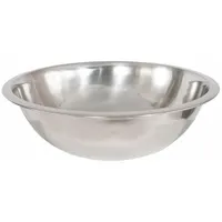 CRESTWARE Mixing Bowl: 5 qt Capacity, Stainless Steel, 11 1/2 in Outside Dia, Silver (MPN MB05)