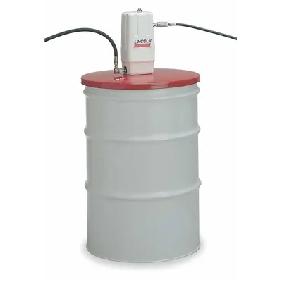 LINCOLN Air Drum Pump: 5:1, 6 gpm Max. Flow Rate, 120°F Max. Fluid Temp., Steel - Standard Dispensing Piston Drum Pumps