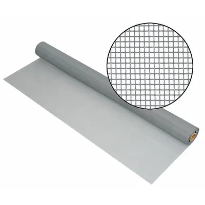 PHIFERGLASS Replacement Screen: Fiberglass, Gray, 18 x 14 Mesh Size, 8 ft Wd - Fiberglass Door and Window Screen