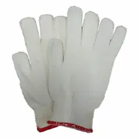 CONDOR Knit Gloves: S ( 7 ), Glove Hand Protection, Uncoated, 250°F Max Temp, Cotton, White, 1 PR (MPN 6AF64)