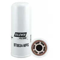 Spin-on hydraulic filter with cellulose media for removing contaminants from hydraulic fluid. Features a 1-3/8"-12 thread size and includes a Viton integral gasket. Compatible with Freeman vehicles and standard hydraulic systems
