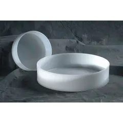 APPROVED VENDOR Round Lab Tray, HDPE, 5.56 L, 12x12x3 in