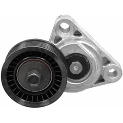 Self-adjusting belt tensioner with 1 pulley, 2 3/4 in outside diameter. Maintains proper tension on engine accessory drive belts automatically, reducing slippage and extending belt life. Suitable for automotive and light-truck applications.