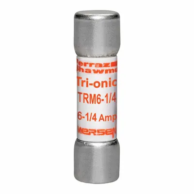 MERSEN Fuse: TRM Series, Midget, Time-Delay, 6.25 A, 250 V AC, 13/32 in x 1 1/2 in - Time-Delay Cylindrical Fuses